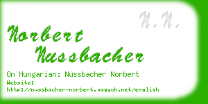 norbert nussbacher business card